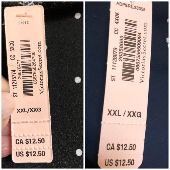 VICTORIA’S SECRET NWT L Sz XXL - 2-Pair Black Logo Hipster & Navy Cheeky Brief - Picture 7 of 15